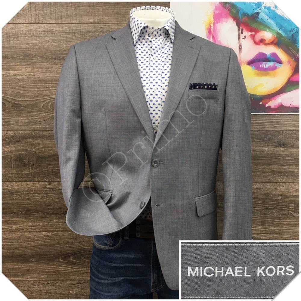 MICHAEL KORS Mens Blazer Sport Coat Casual Jacket Size 44R Classic Wool Suit